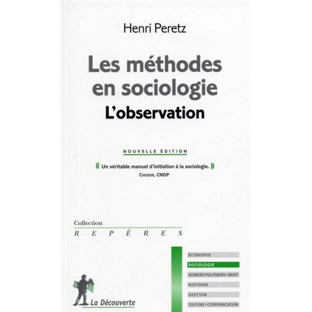 Les méthodes en sociologie. L'observation