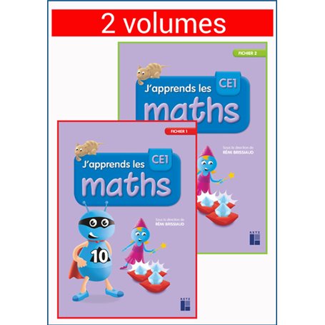 J'apprends les maths CE1 fichier de l'élève en 2 volumes