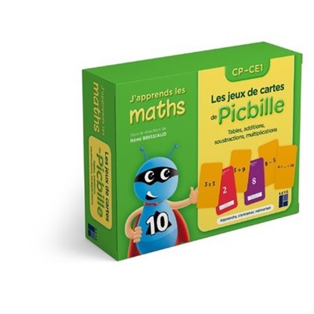 Les jeux de cartes de Picbille CP-CE1 -Tables, additions, soustractions, multiplications. Apprendre,