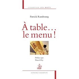 A table... le menu !