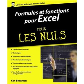 Formules et fonctions pour Excel pour les nulsVersions 2010, 2013 et 2016