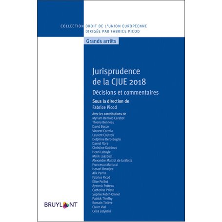 Jurisprudence CJUE 2018