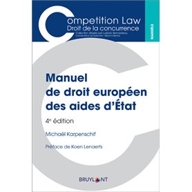 Manuel de droit européen des aides d'Etat