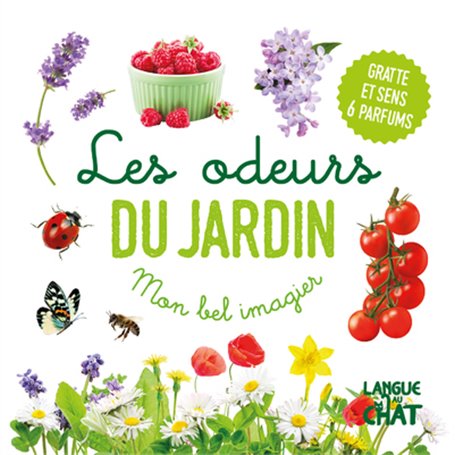 Mon bel imagier des odeurs - Les odeurs du jardin (Frise herbes) - Gratte et sens 6 parfums