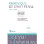 Chronique de droit pénal 2011-2016