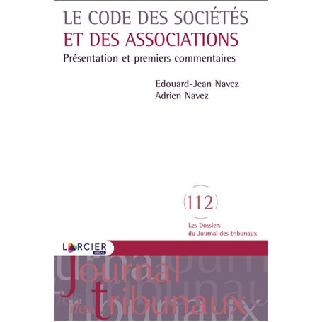 Le Code des sociétés et des associations