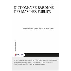 Dictionnaire raisonné des marchés publics