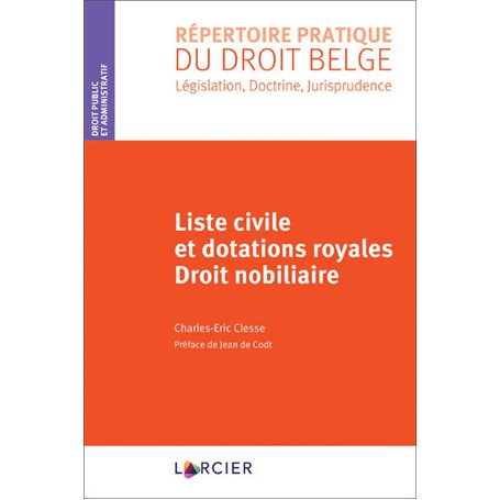 Liste civile et dotations royales - Droit nobiliaire