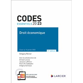 Codes essentiels Droit économique 2023 - À jour au 16 janvier 2023