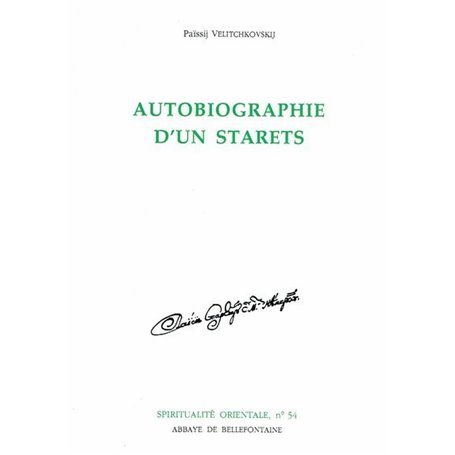 Autobiographie d'un starets