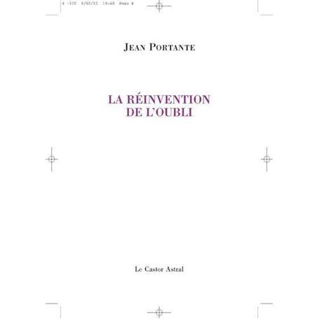 La réinvention de l'oubli