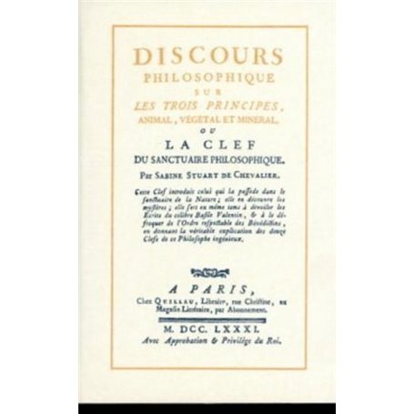 Discours philosophiques sur les 3 principes