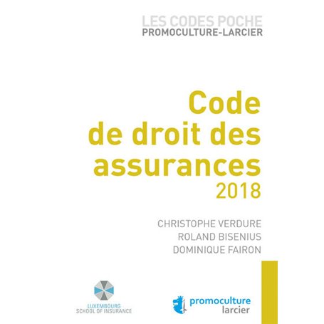 Code poche Promoculture-Larcier - Code de droit des assurances