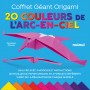 Coffret géant origami - 20 Couleurs de l'Arc-en-ciel