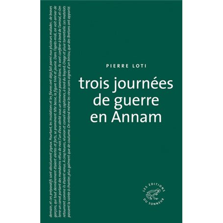 Trois journées de guerre en Annam. NE