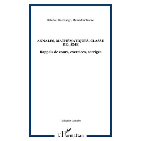 Annales, mathématiques, classe de 3ème