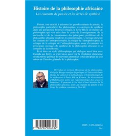 HISTOIRE DE LA PHILOSOPHIE (LIVRE III) AFRICAINE LES COURANT