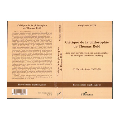 Critique de la philosophie de Thomas Reid