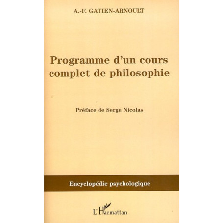 Programme d'un cours complet de philosophie