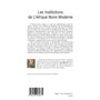 Les Institutions de l'Afrique Noire Moderne