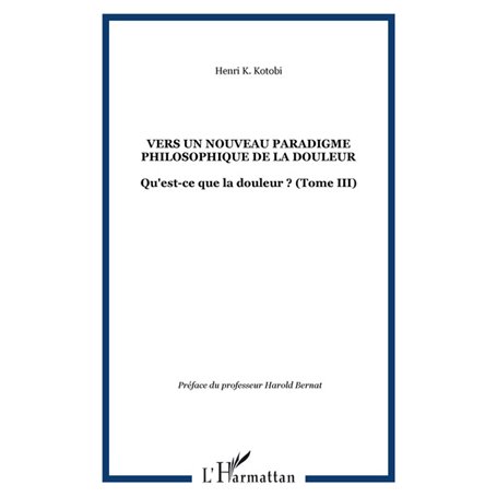 Vers un nouveau paradigme philosophique de la douleur