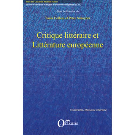 Critique littéraire et Littérature européenne