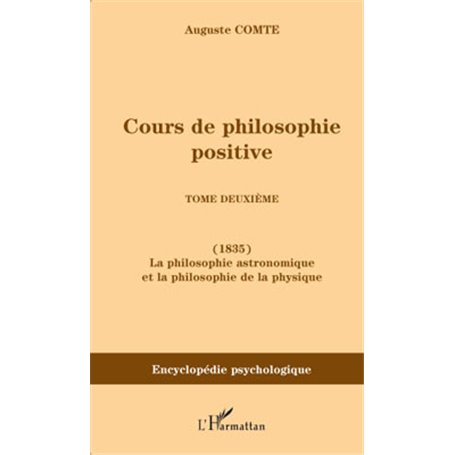 Cours de philosophie positive