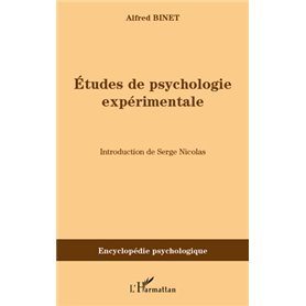 Etudes de psychologie expérimentale