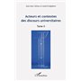 Acteurs et contextes des discours universitaires