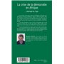 La crise de la démocratie en Afrique