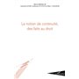 La notion de continuité, des faits au droit