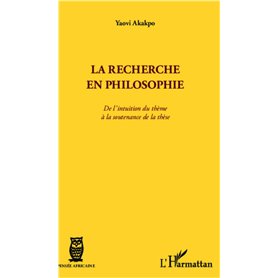 La recherche en philosophie