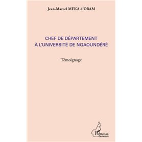 Chef de département à l'université de Ngaoundéré