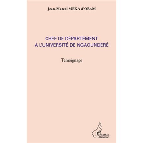 Chef de département à l'université de Ngaoundéré