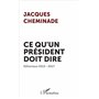 Ce qu'un président doit dire