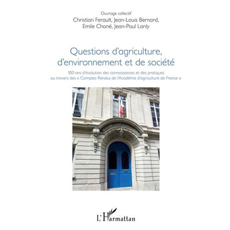 Questions d'agriculture, d'environnement et de société