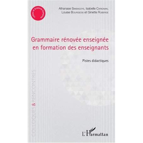 Grammaire rénovée enseignée en formation des enseignants