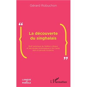 La découverte du singhalais