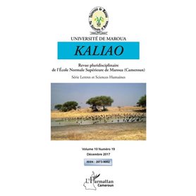 Kaliao 10 revue pluridisciplinaire de l'Ecole Normale Supérieure de Maroua (Cameroun)