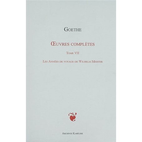 OEuvres complètes Tome VII