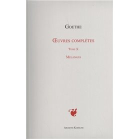 OEuvres complètes Tome X