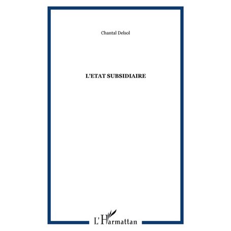 L'Etat subsidiaire