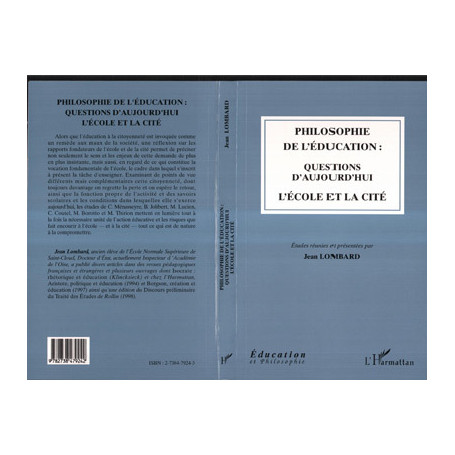 Philosophie de l'éducation : questions d'aujourd'hui