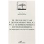 De l'école occitane à l'enseignement public: vécu et représentations sociolinguistiques