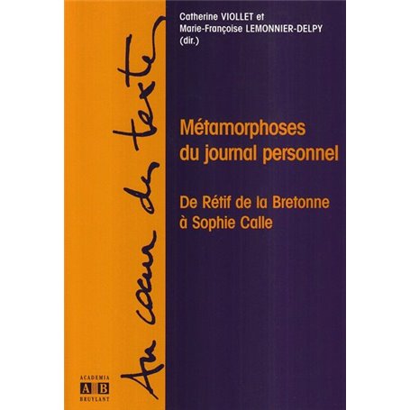 Métamorphoses du journal personnel