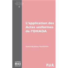 L'application des actes uniformes de l'OHADA