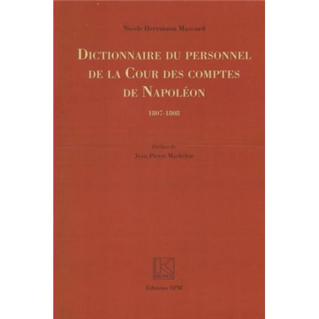 Dictionnaire du personnel de la Cour des Comptes de Napoléon