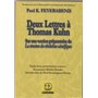 Deux lettres à Thomas Kuhn