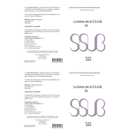 Lettre de la S.S.U.B. 26