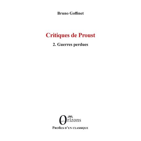 Critiques de Proust